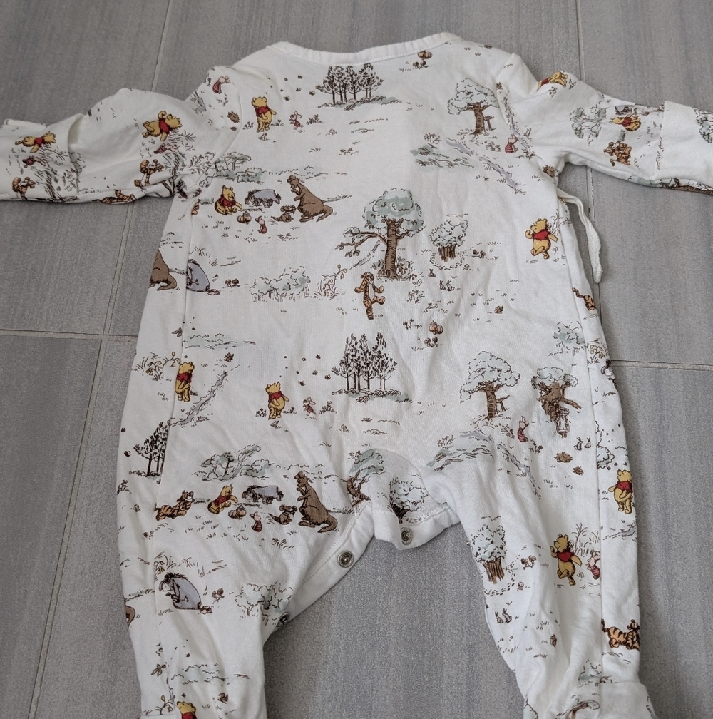 Janie and Jack White and Brown Animal Print Footie - Picture 2 of 2